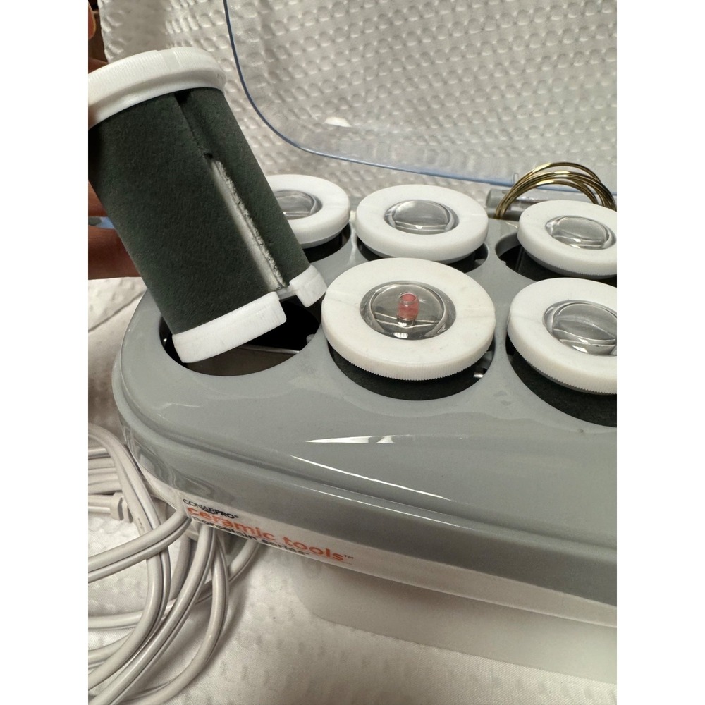 12 Piece Conair Pro Ceramic Tools Porcelain Series Hair Hot Rollers Smooth Style - Picture 5 of 15